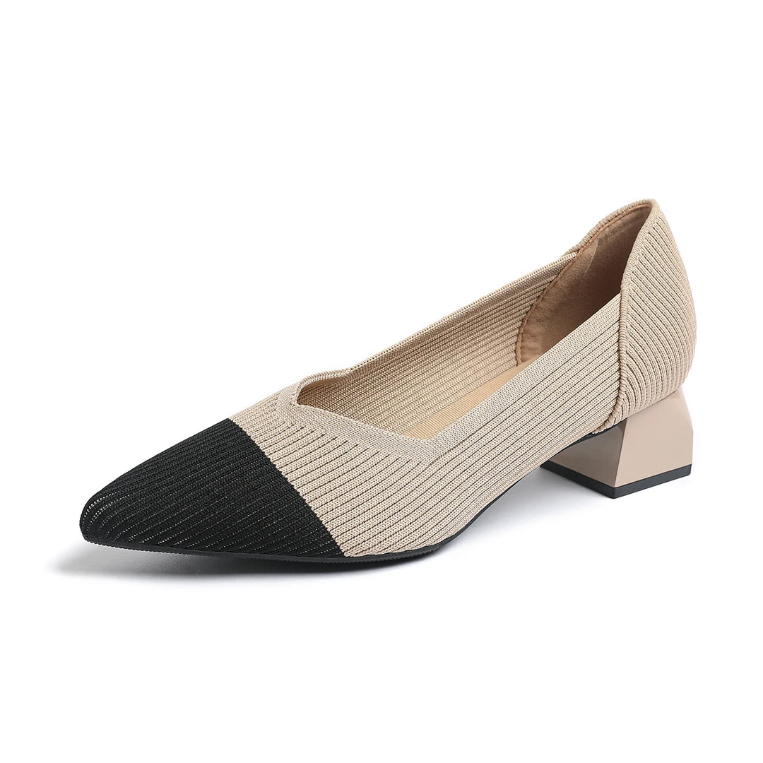 Pointed Knit High Heel Pumps