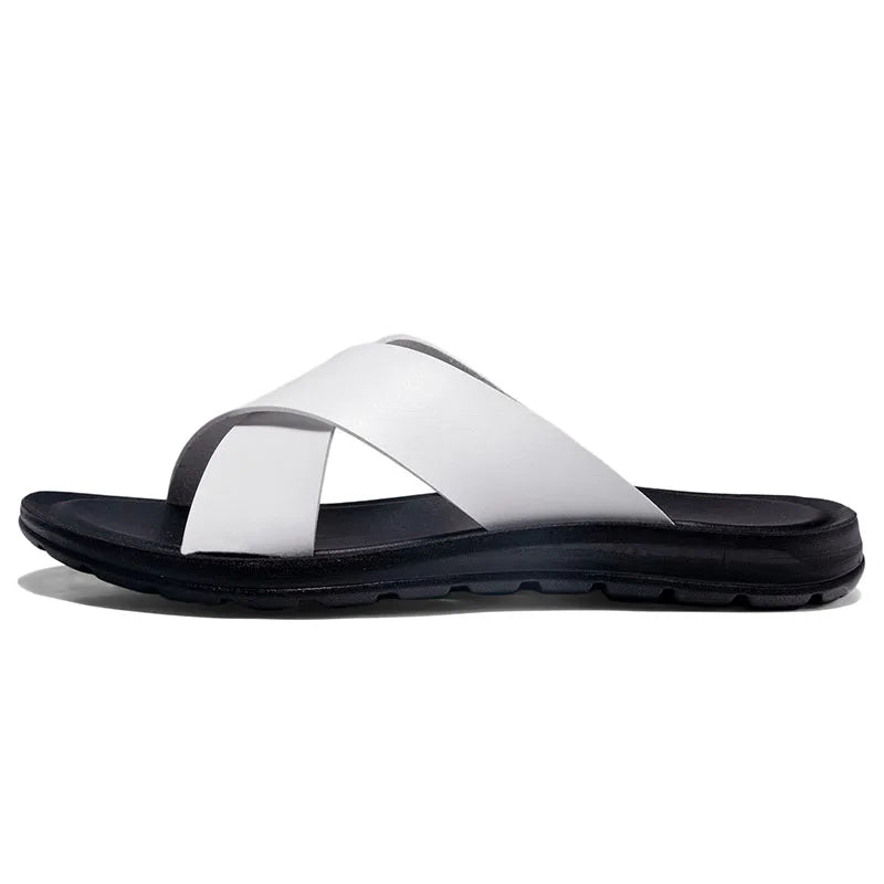 Riviera Luxe Leather Slides