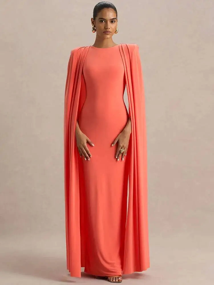 Lyra Cape Maxi Dress