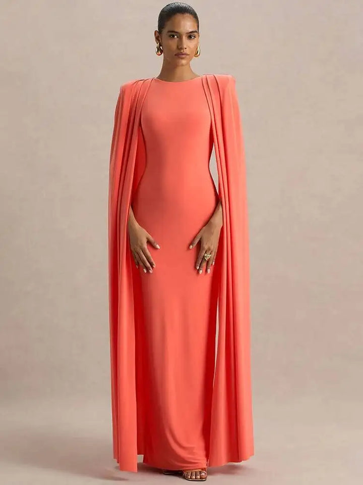 Lyra Cape Maxi Dress