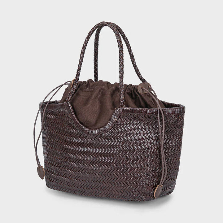 Ardin Leather Woven Tote