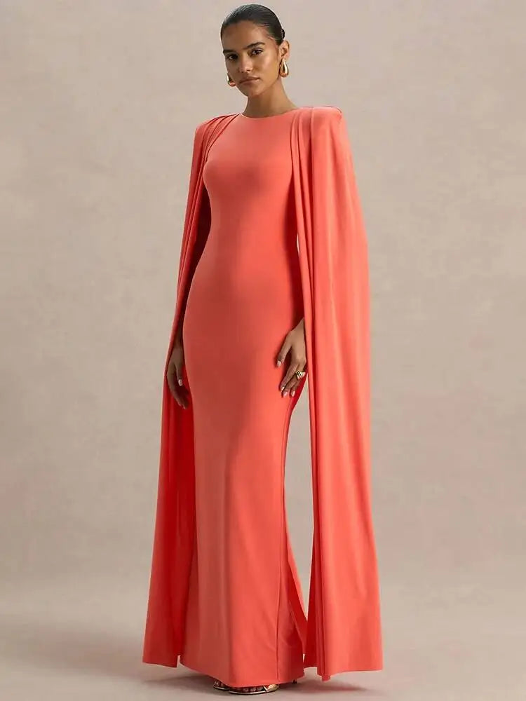 Lyra Cape Maxi Dress