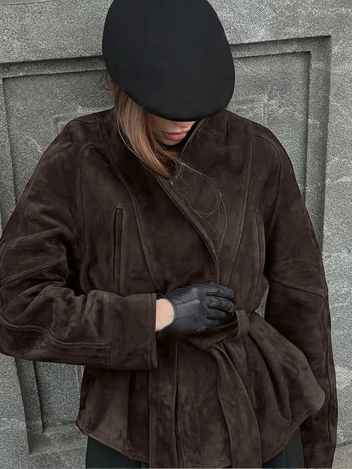 Faux Suede Streetwear Jacket