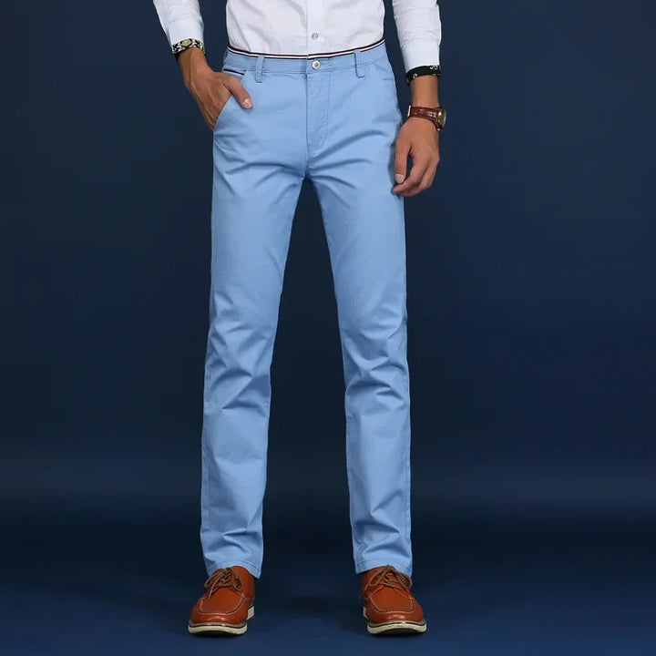 Oxford Slim Cotton Trousers by Tom Claren