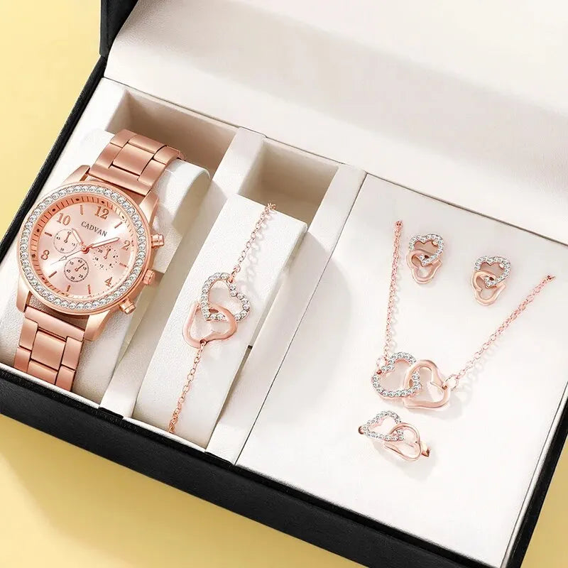 Alara Rose Gold Jewelry Watch Set by Tom Claren