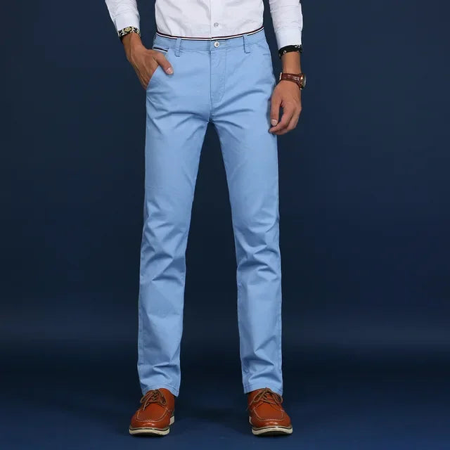 Oxford Slim Cotton Trousers by Tom Claren