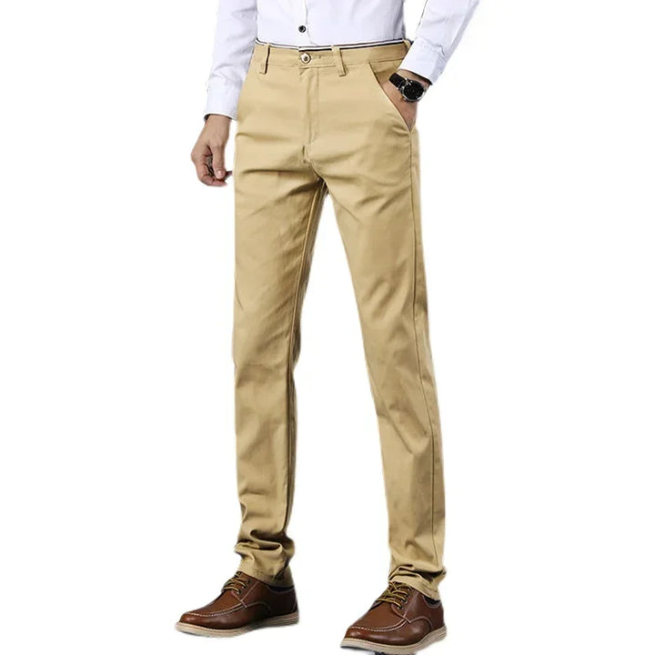 Oxford Slim Cotton Trousers by Tom Claren
