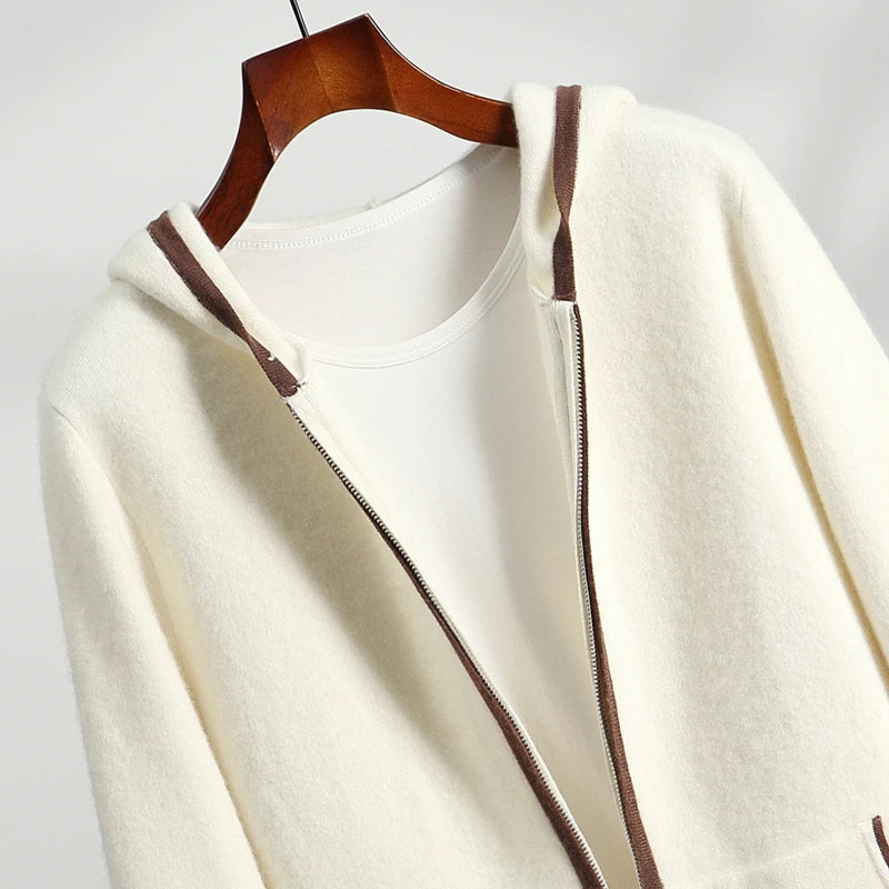 Aspen Cashmere Zip Hoodie