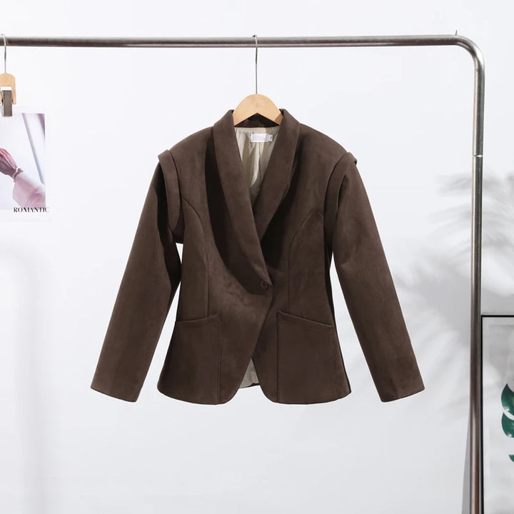 Faux Suede Streetwear Jacket