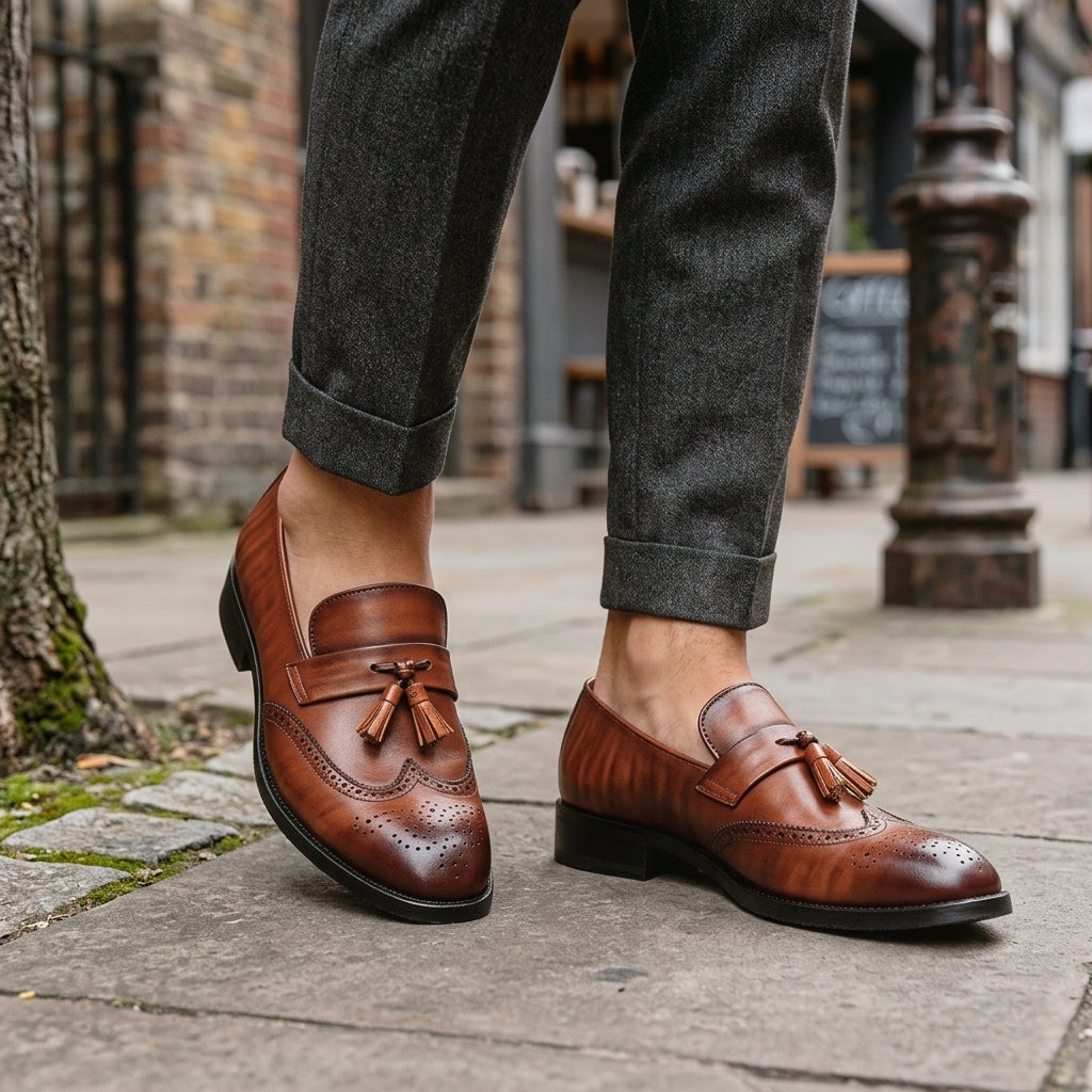 MONTORO TASSEL LOAFERS - cigar brown