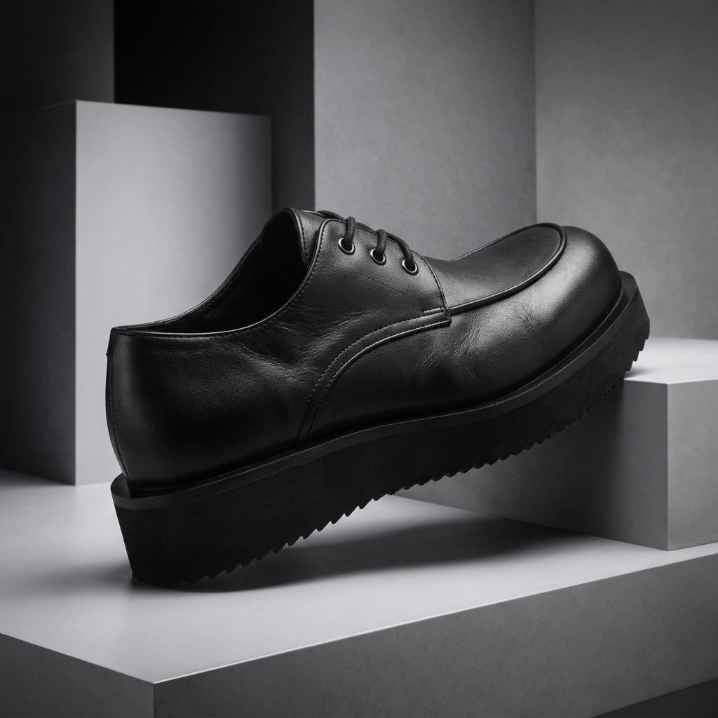 Hudson Suede Lug Derbies - Black