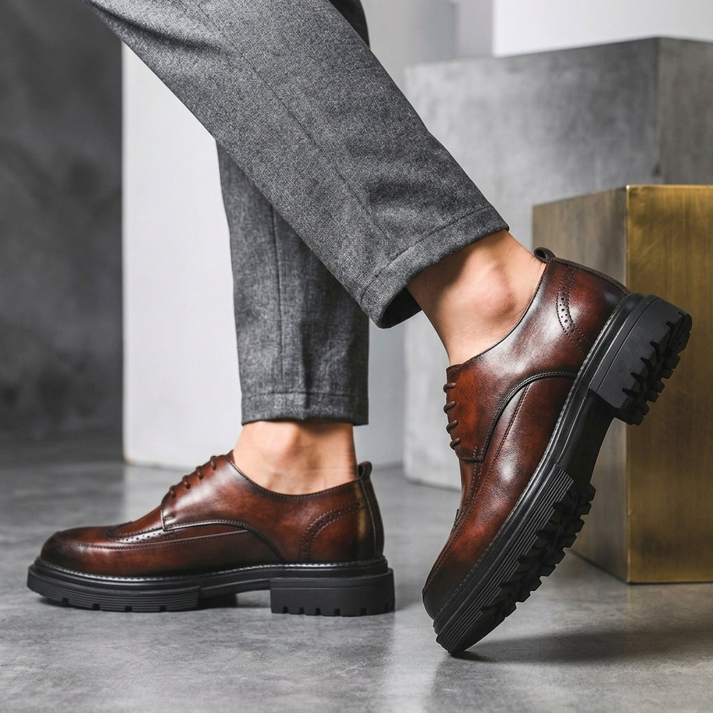 Vincenzo Genuine Leather Derbies