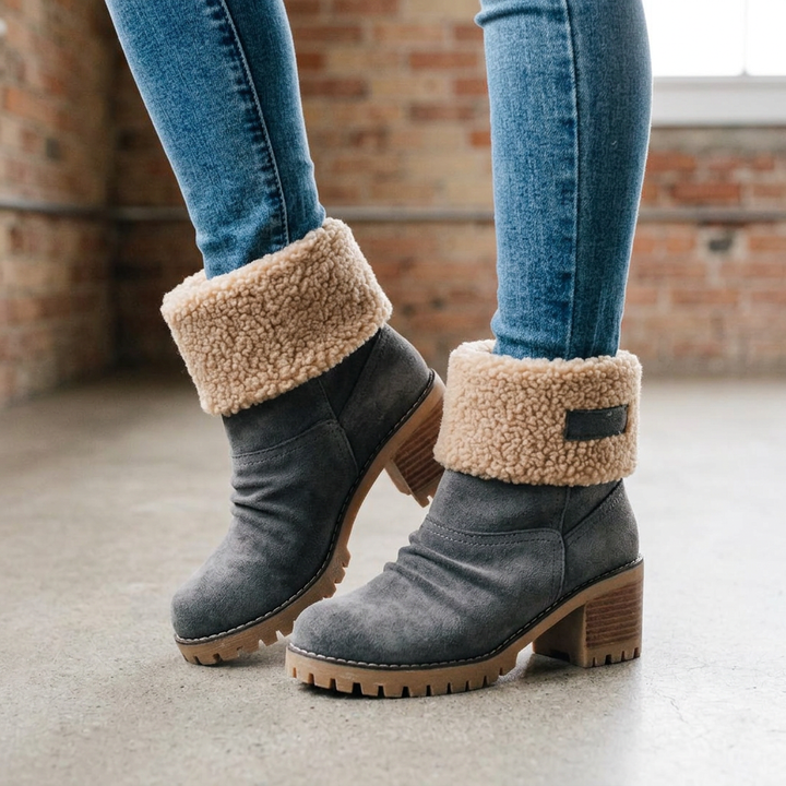 Willow Sherpa Boots - Grey