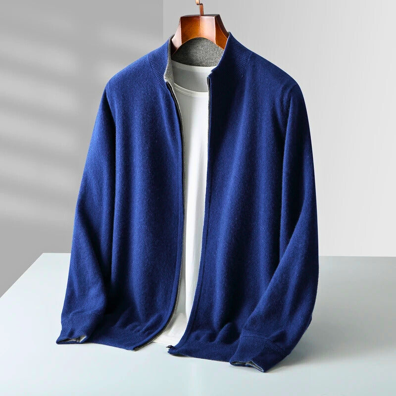 CARMANO CASHMERE CARDIGAN - navy blue
