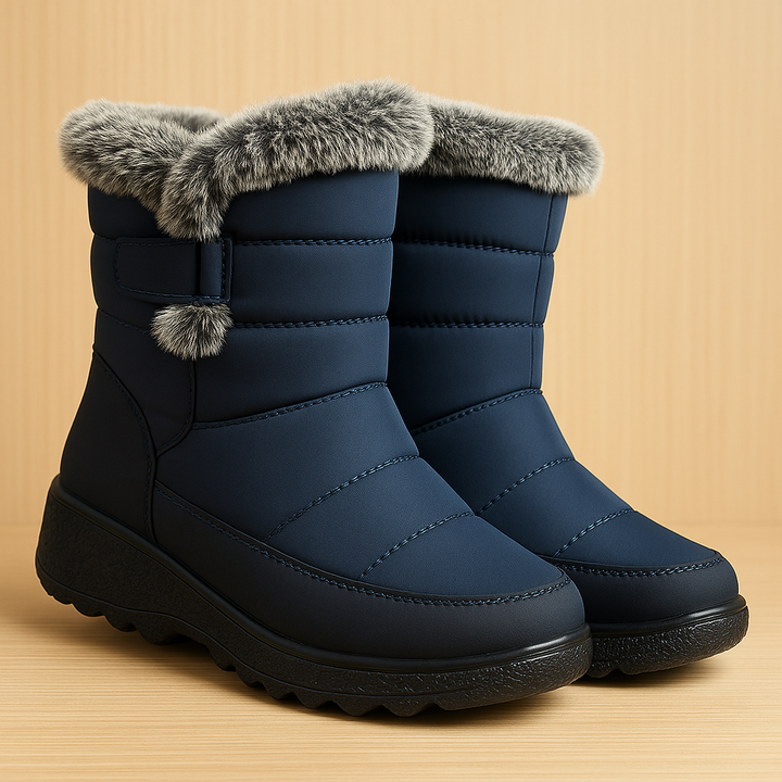Fur-Lined Waterproof Snow Boots