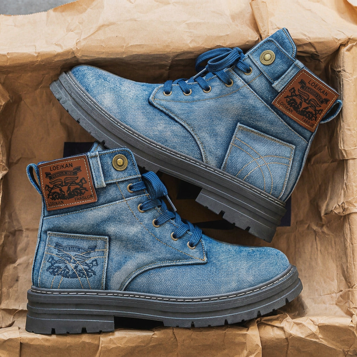 Marlow Denim Boots - Blue