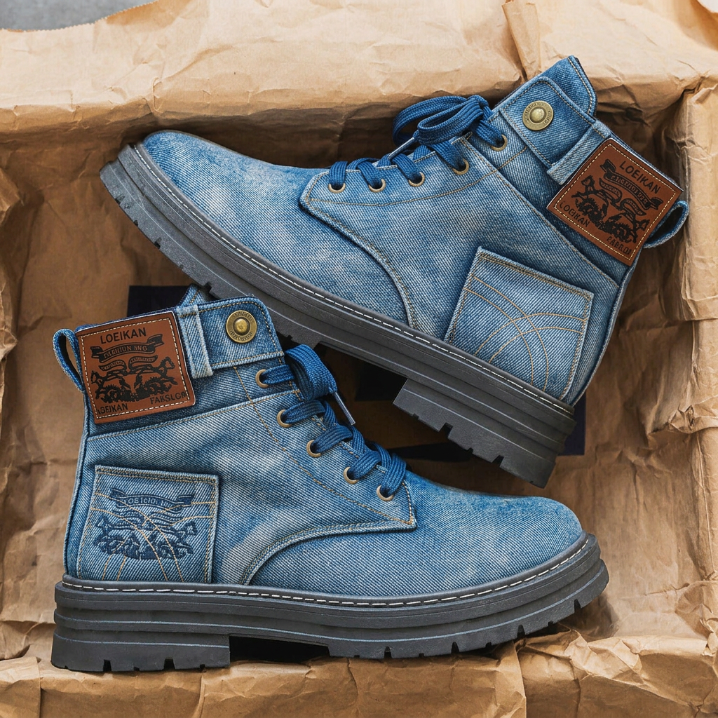Marlow Denim Boots - blue