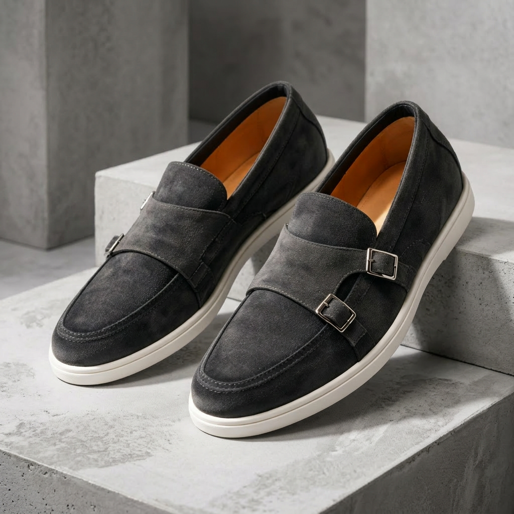 Riccardo Santoro Suede Loafers - grey