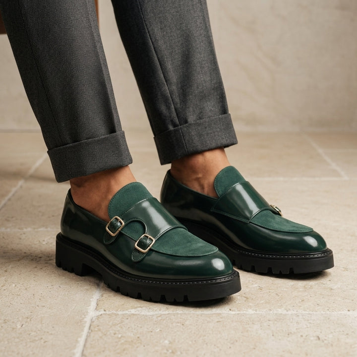Montaro Genuine Leather Lug Derbies