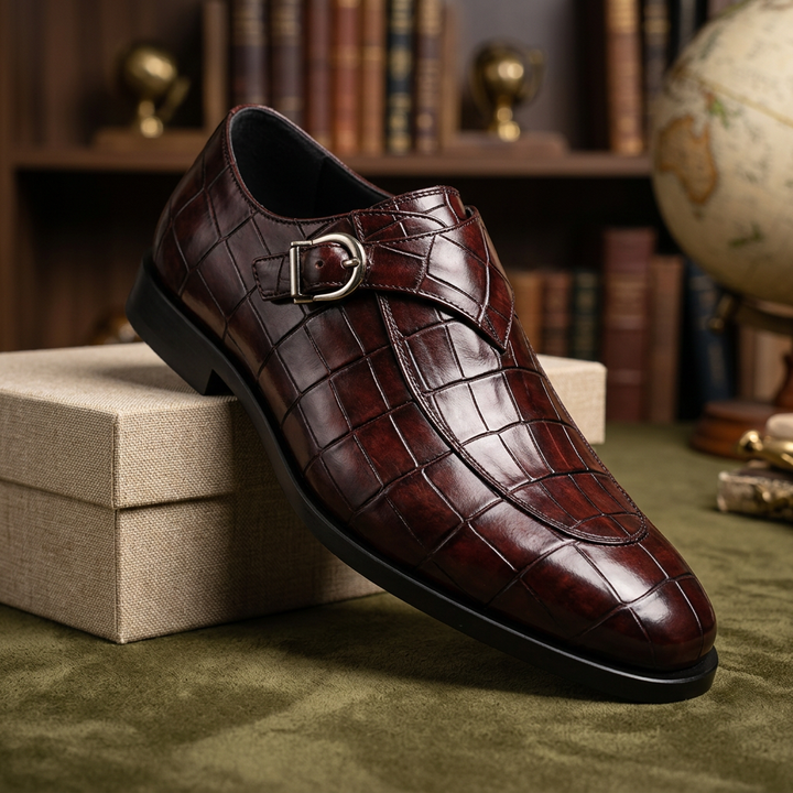 Castello Genuine Leather Dress Shoes - Red