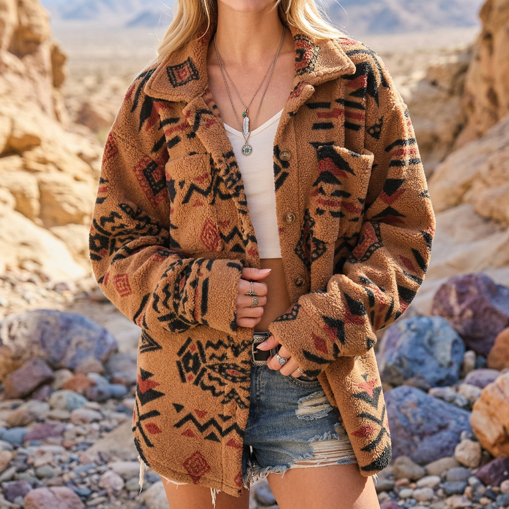 Remi Sherpa Jacket - Brown