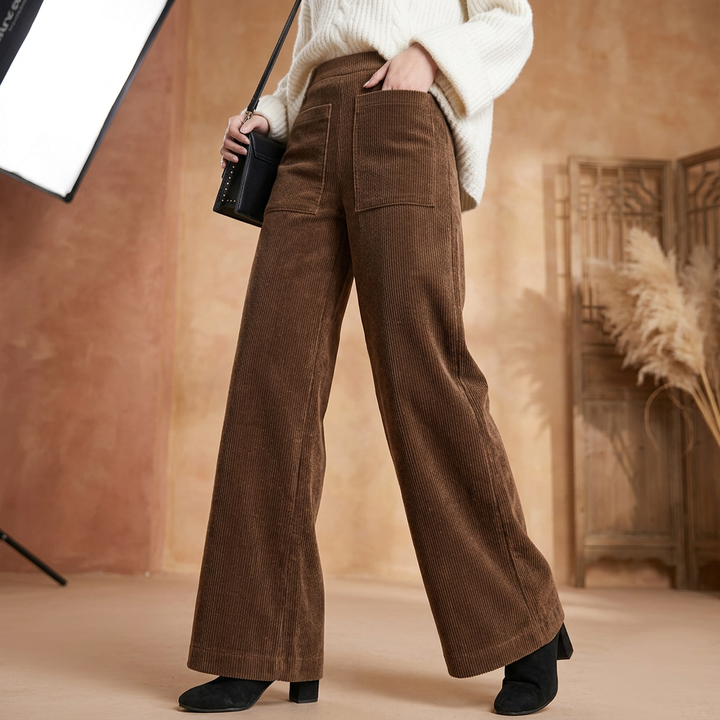 ASHFORD FLARE CORDUROYS - brown