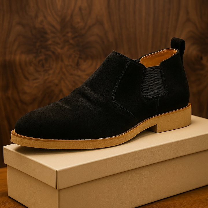 Carter Suede Chelsea Boots - Black