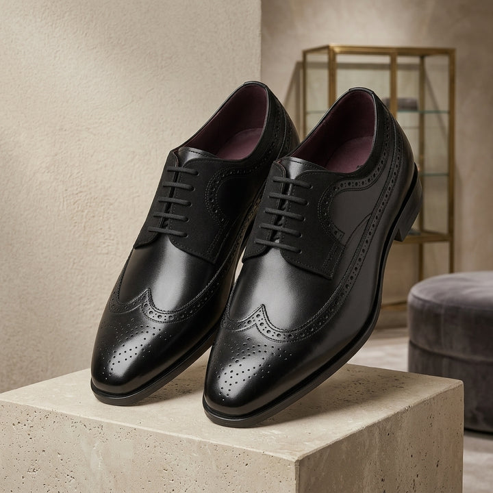 MARCO SANTINO LEATHER LOAFERS - Tuxedo Black