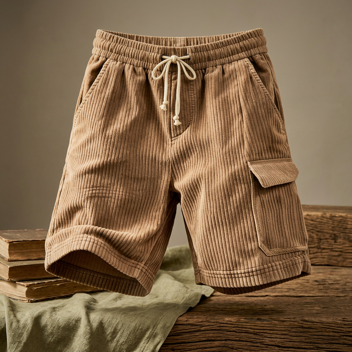 HERMOSA CORDUROY SHORTS - Khaki