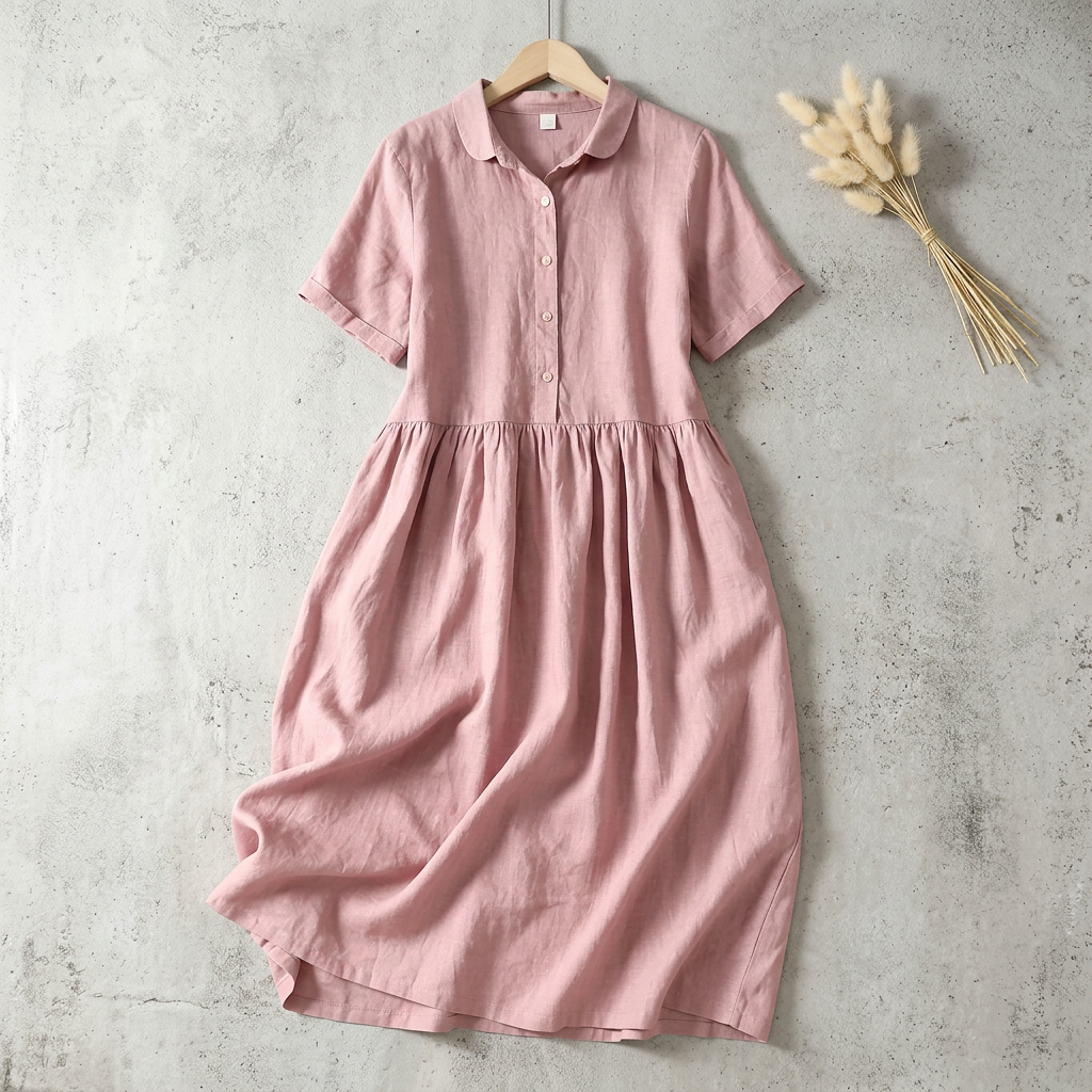 LYLA BELLE LINEN DRESS - Classic Black