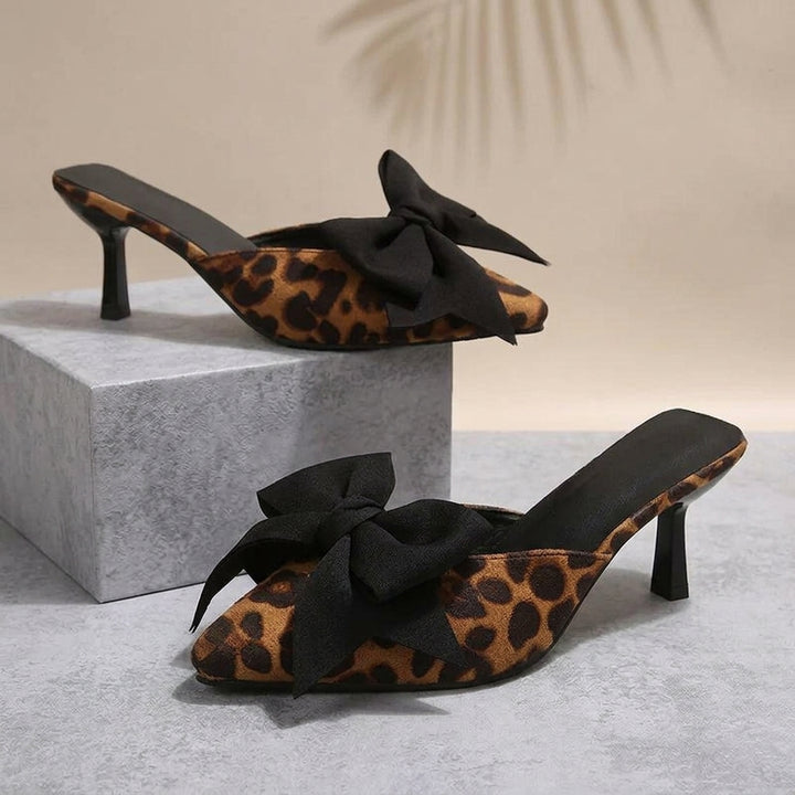 SIENNA LEOPARD BOW HEELS