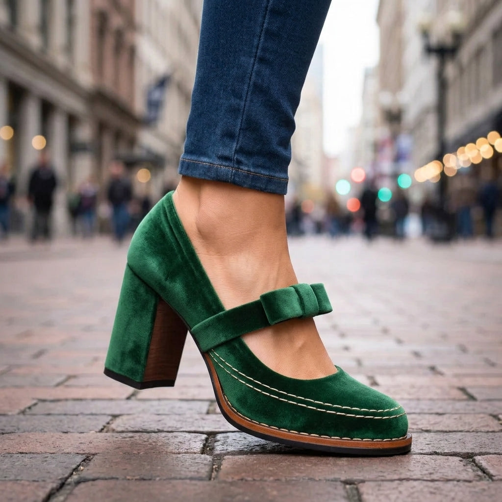 VALENTINA VELVET HEELS