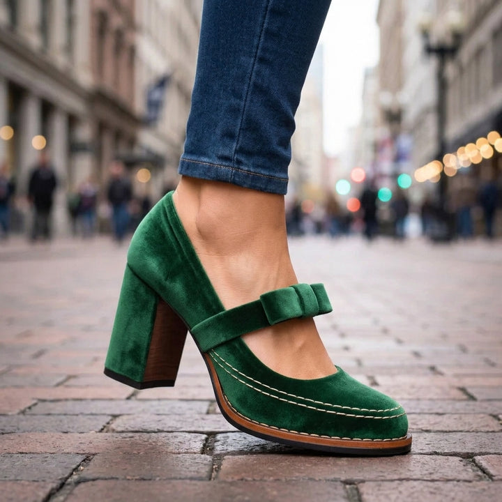 VALENTINA VELVET HEELS
