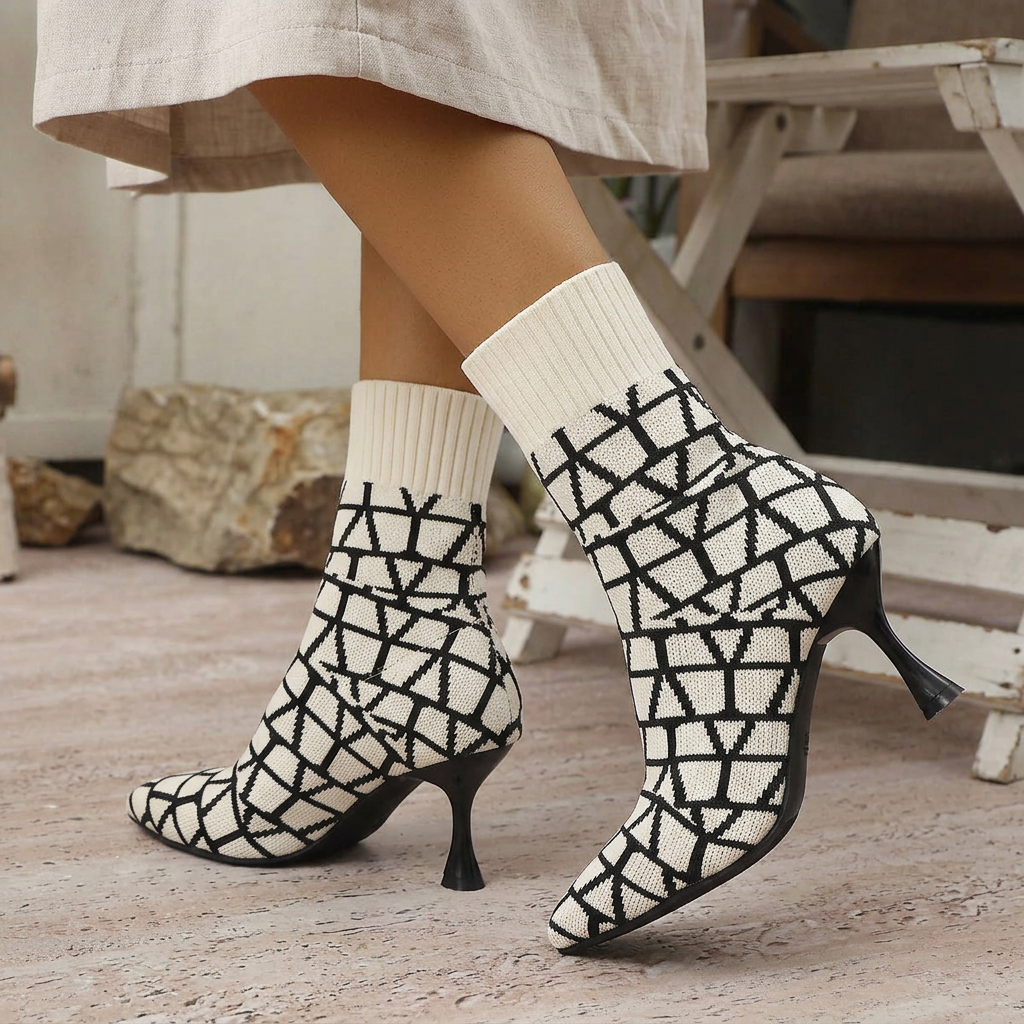 Aria High-Heel Knitted Boots
