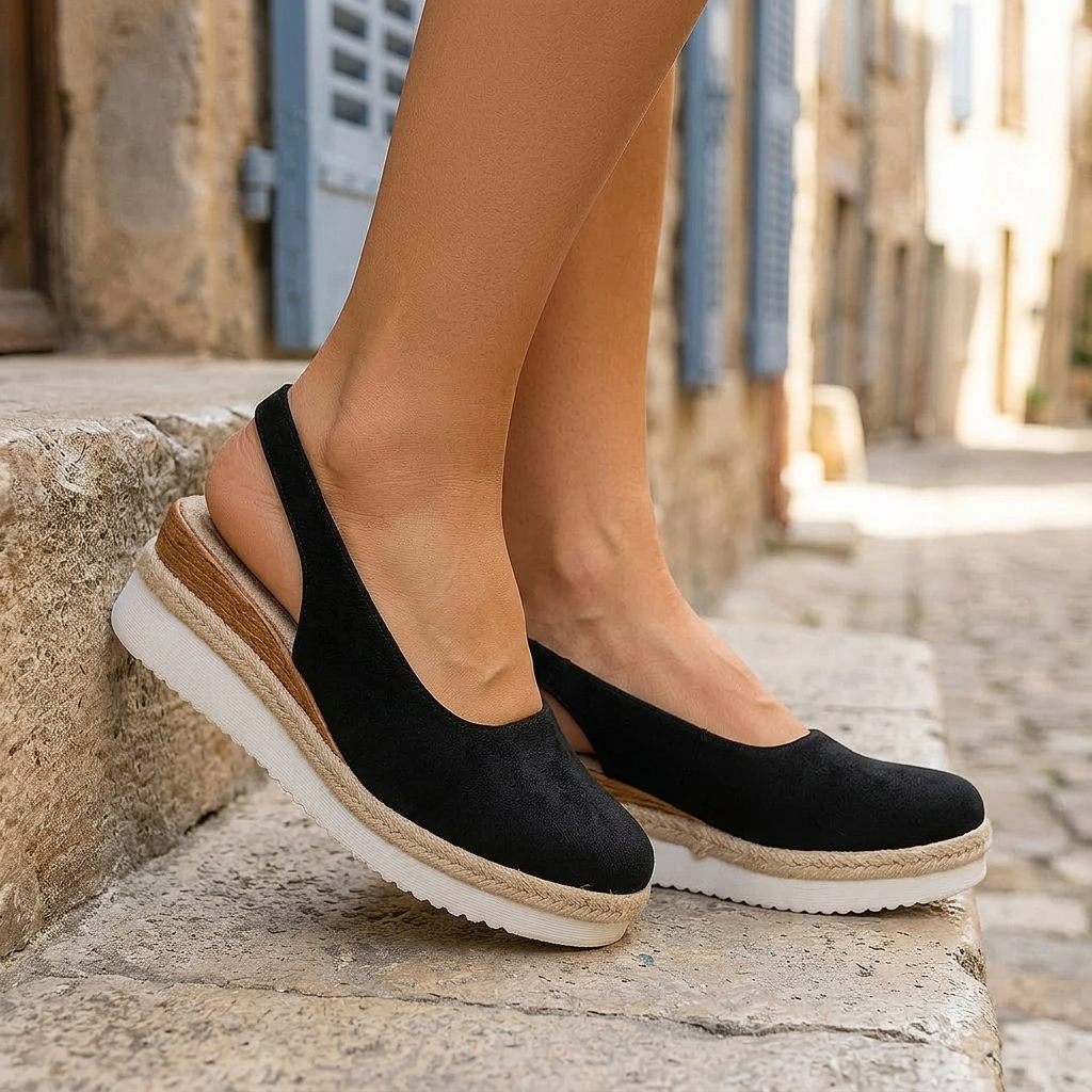 SIERRA RAE SLIP-ON WEDGES - Classic Black