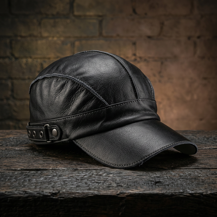 Jetstream Genuine Leather Hat - black