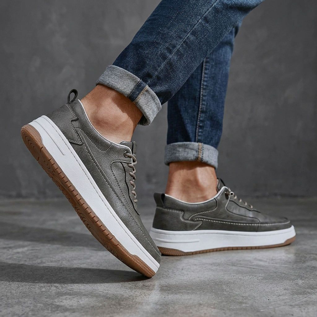 WALKER BROOKS LEATHER SNEAKERS