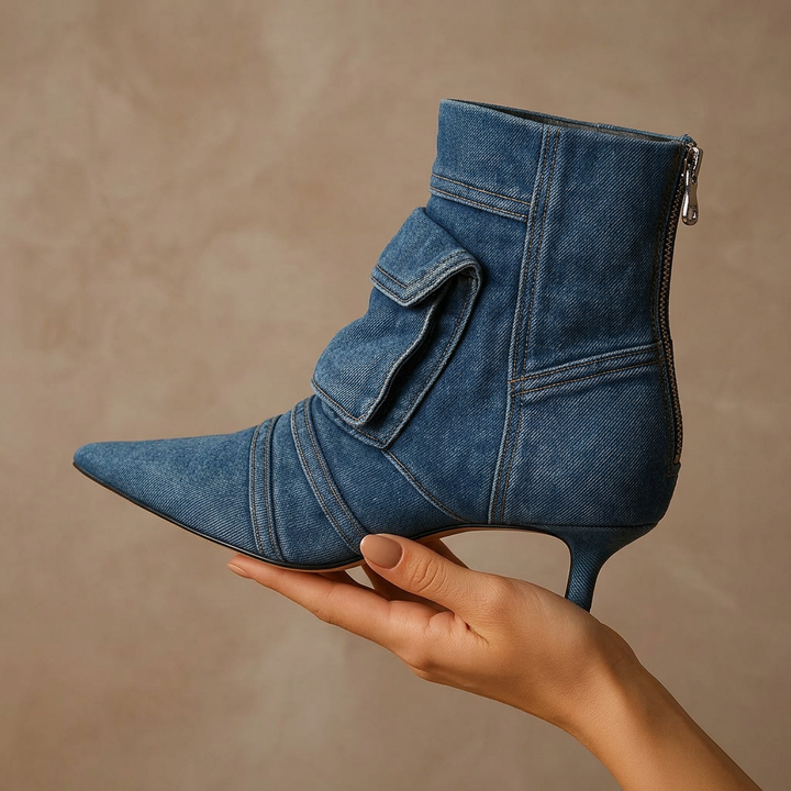 Serena Valenti Denim Boots - blue