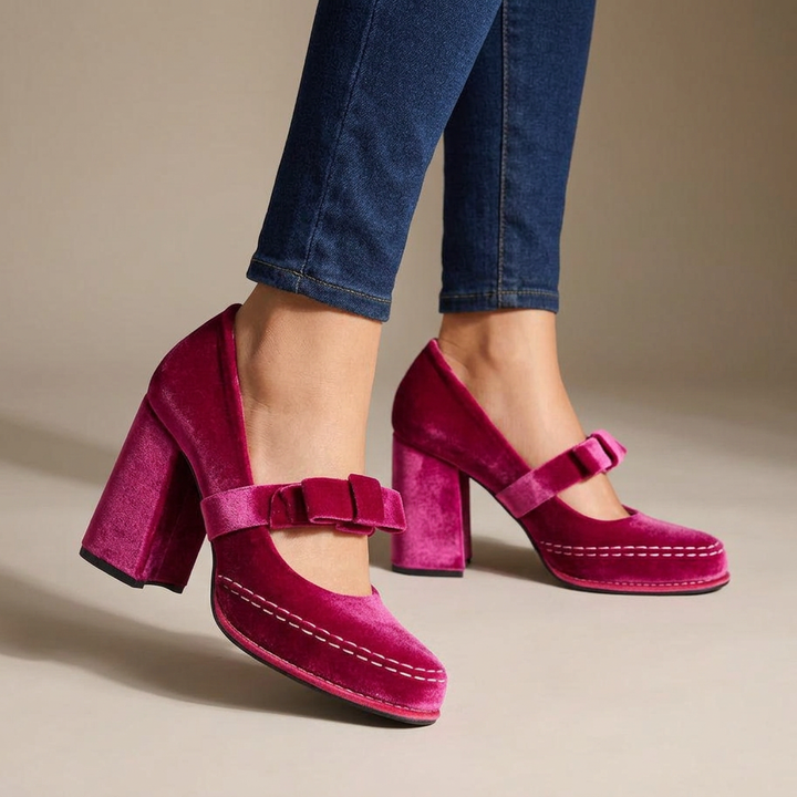 VALENTINA VELVET HEELS