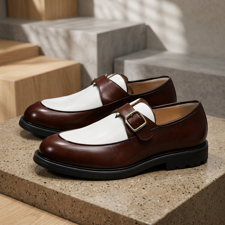 Valenno Leather Monk Straps