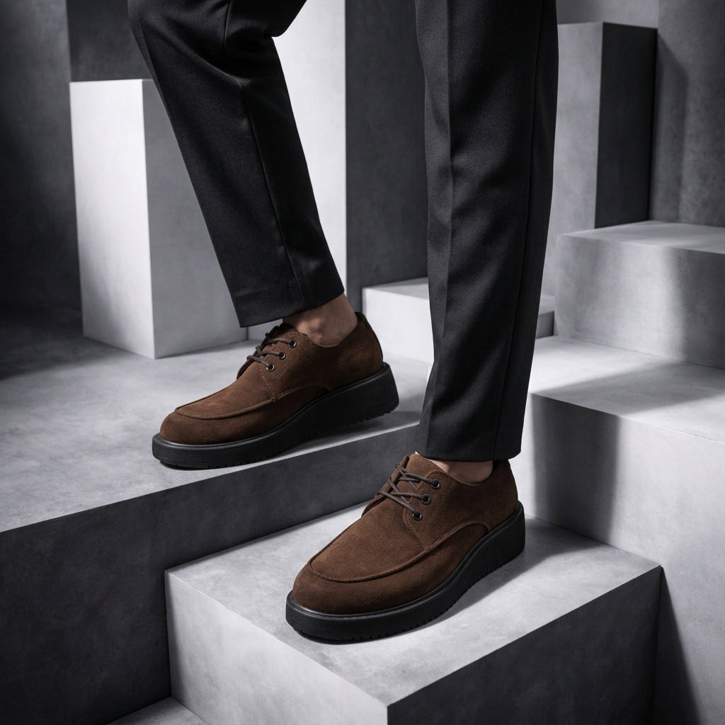 Hudson Suede Lug Derbies