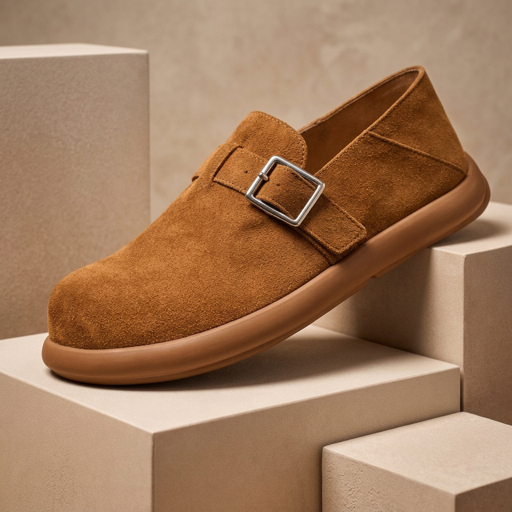 Windsor Suede Monks - light brown