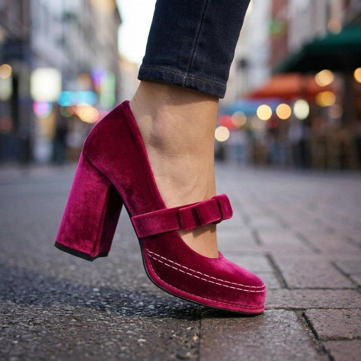 VALENTINA VELVET HEELS