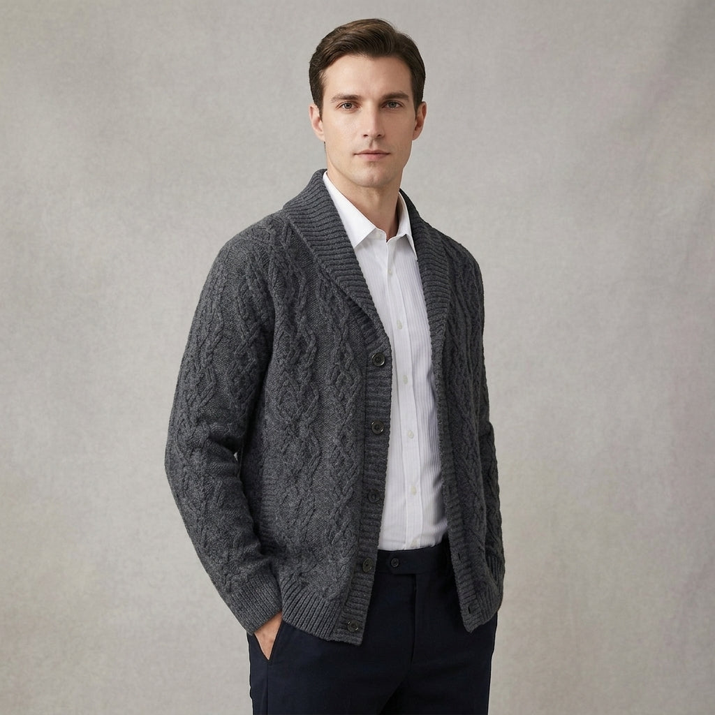 Maddox Wool Sweater - dark grey