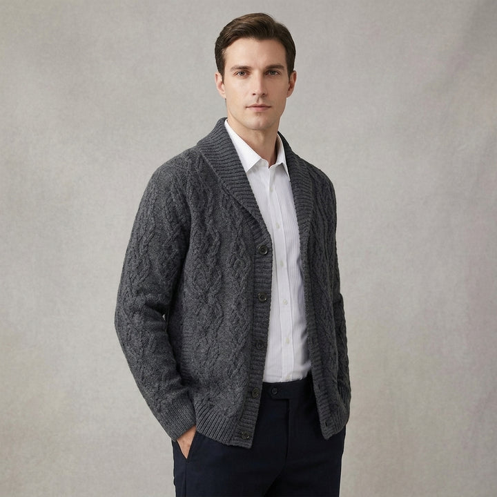 Maddox Wool Sweater - dark grey
