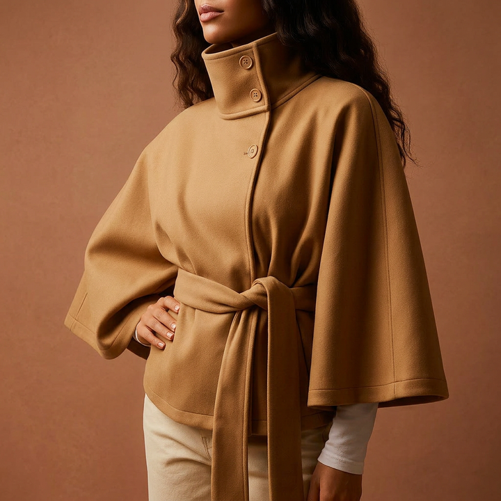 Amara Cape Coat - Khaki