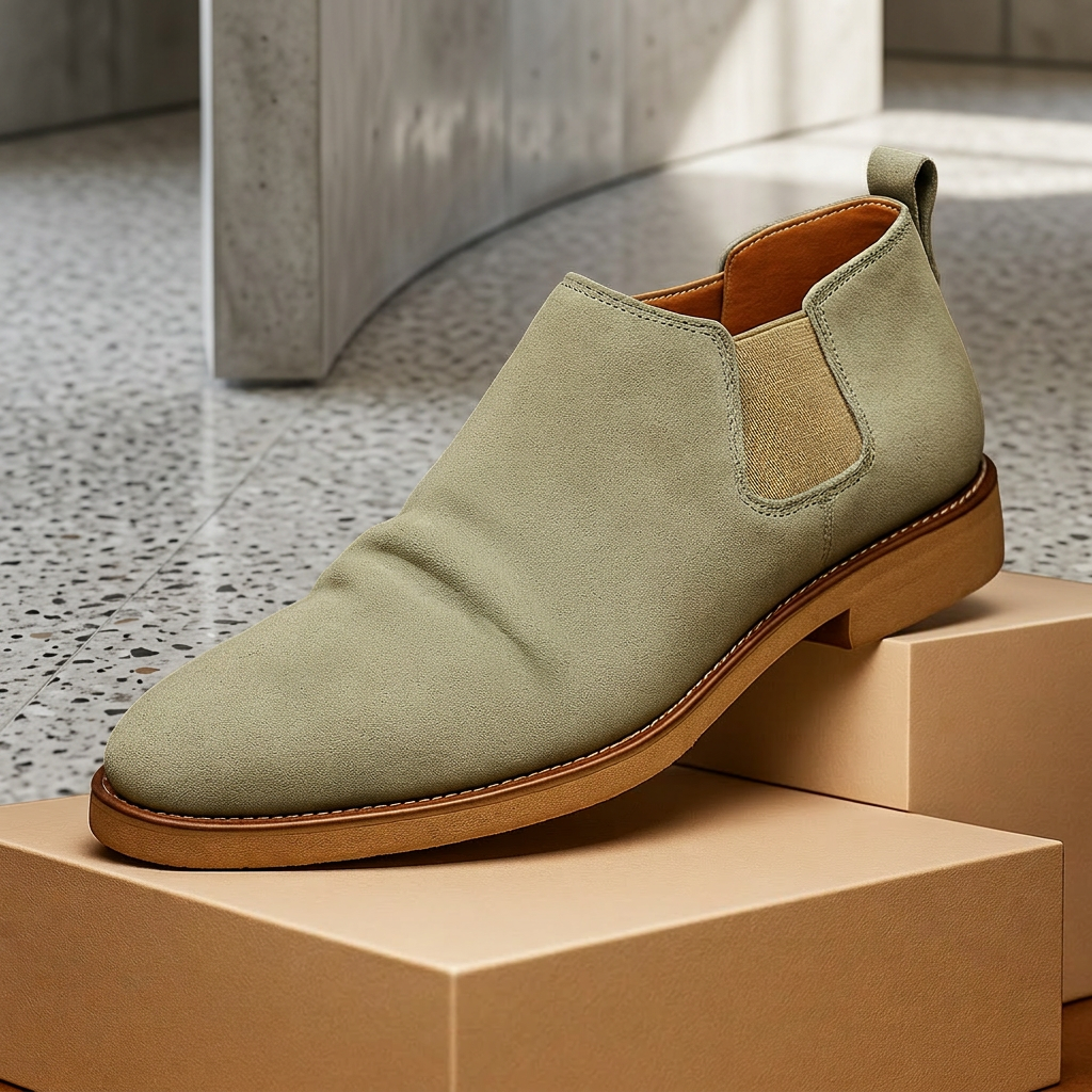 Carter Suede Chelsea Boots - Light Blue