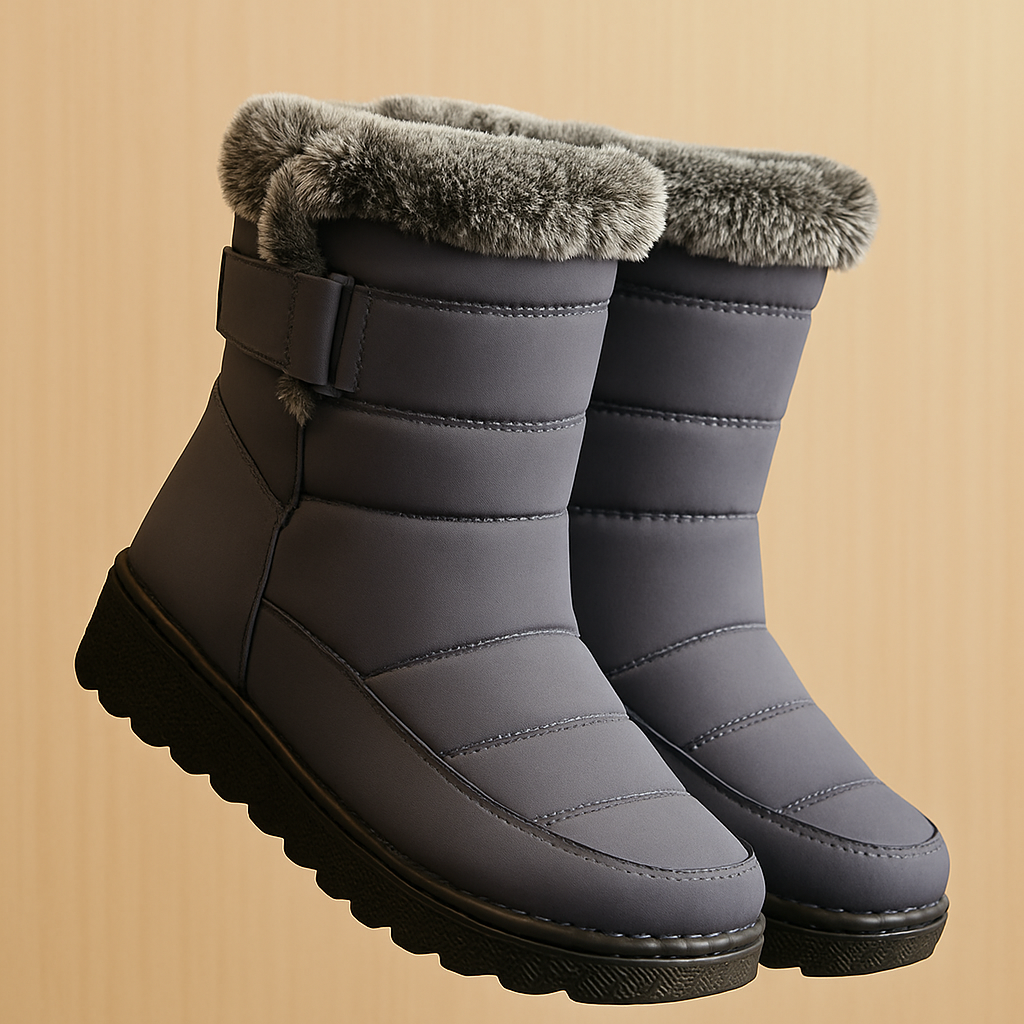 Fur-Lined Waterproof Snow Boots