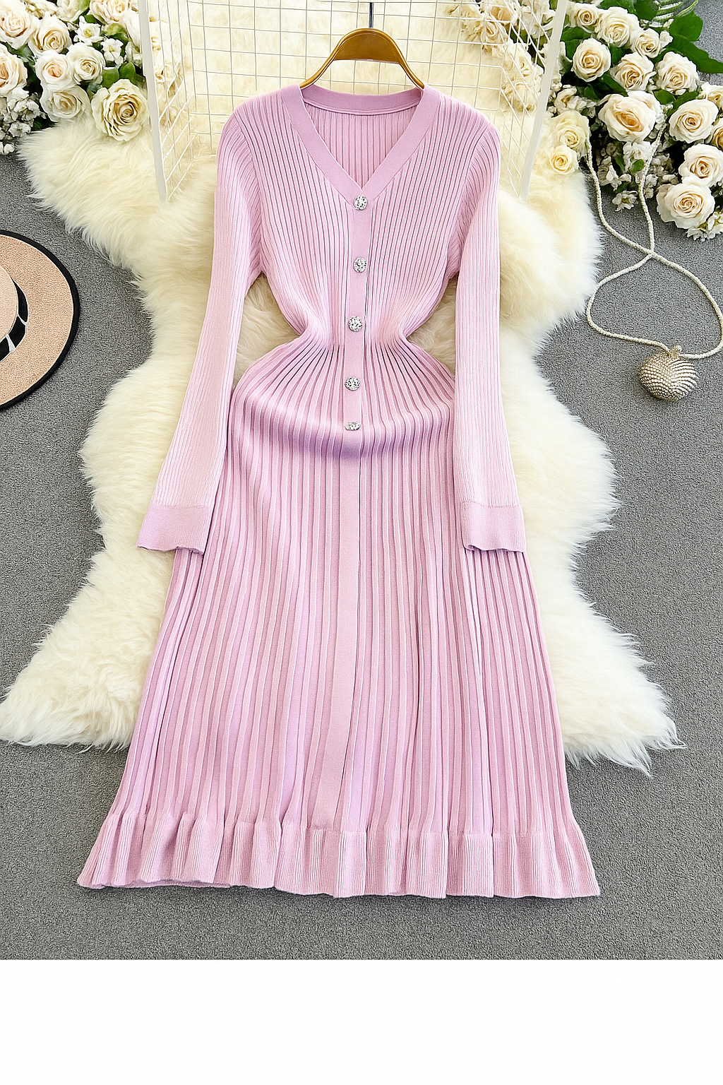 Maison Pleat Edit Dress